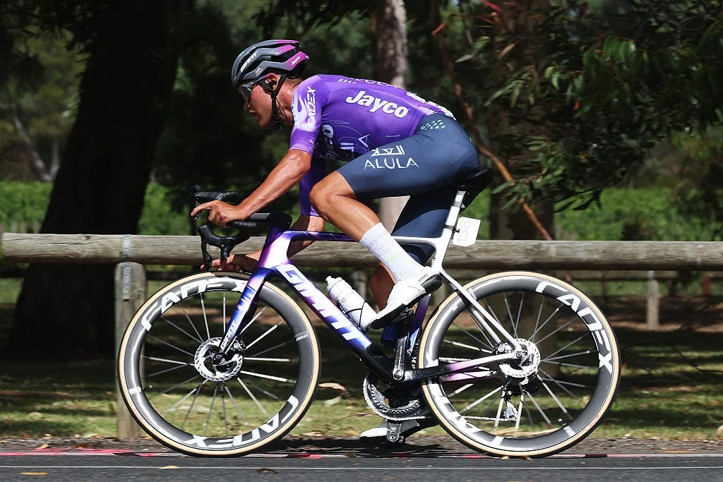 26th Santos Tour Down Under 2026 - Stage 4 willunga, australia january 24 luke plapp of australia and team jayco alula competes during the 26th santos tour down under 2026, stage 4 a 1308km stage from brighton to willunga uciwt on january 24, 2026 in willunga, australia photo by con chronisgetty images
